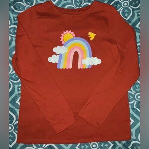 Cat & Jack Girls' Long Sleeve 'Rainbow' Graphic T-Shirt